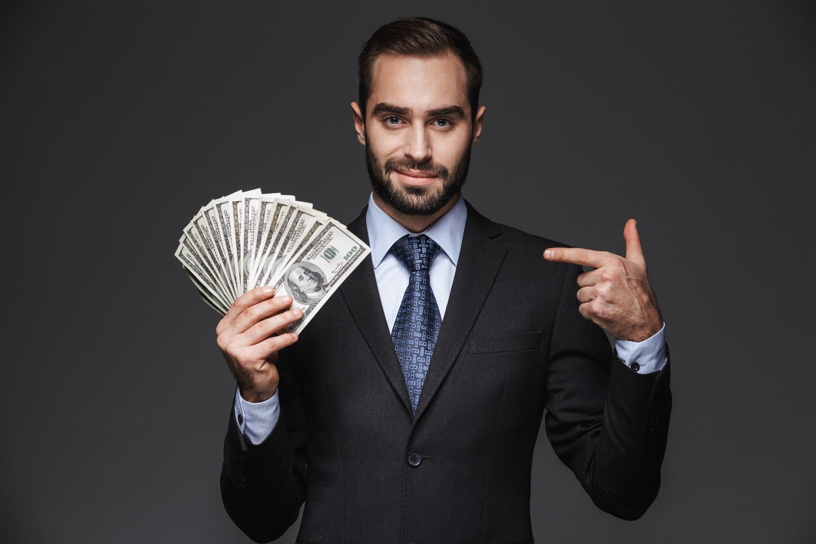 Successful B4B holder displaying wealth